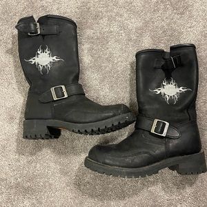 Harley-Davidson Men’s Logger Conductor Leather Motorcycle Black Boots D91066